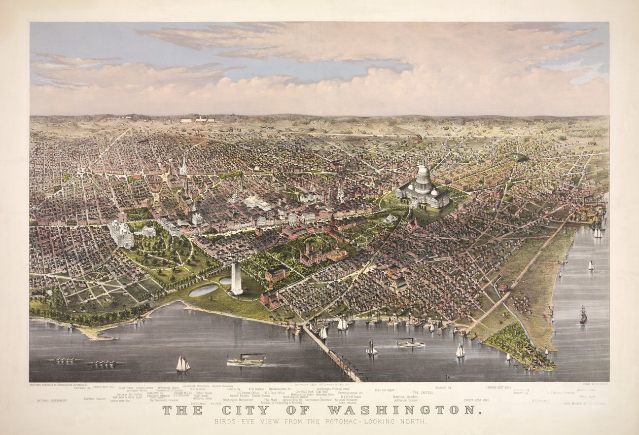 The City of Washington, pub. 1876 af Charles Richard Parsons