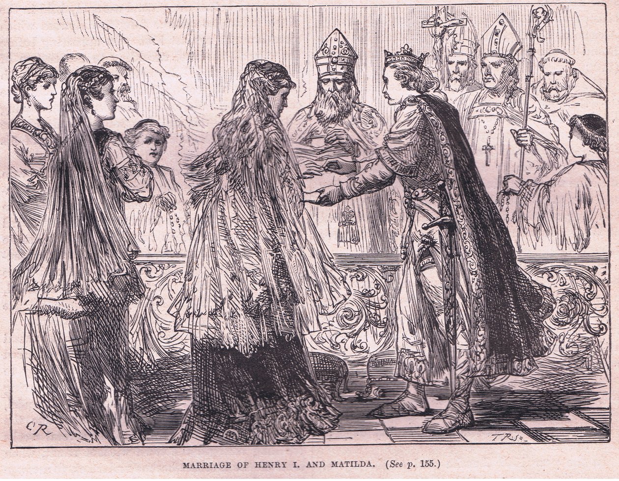 Ægteskab mellem Henrik I og Matilda 1102 e.Kr. af Charles Ricketts