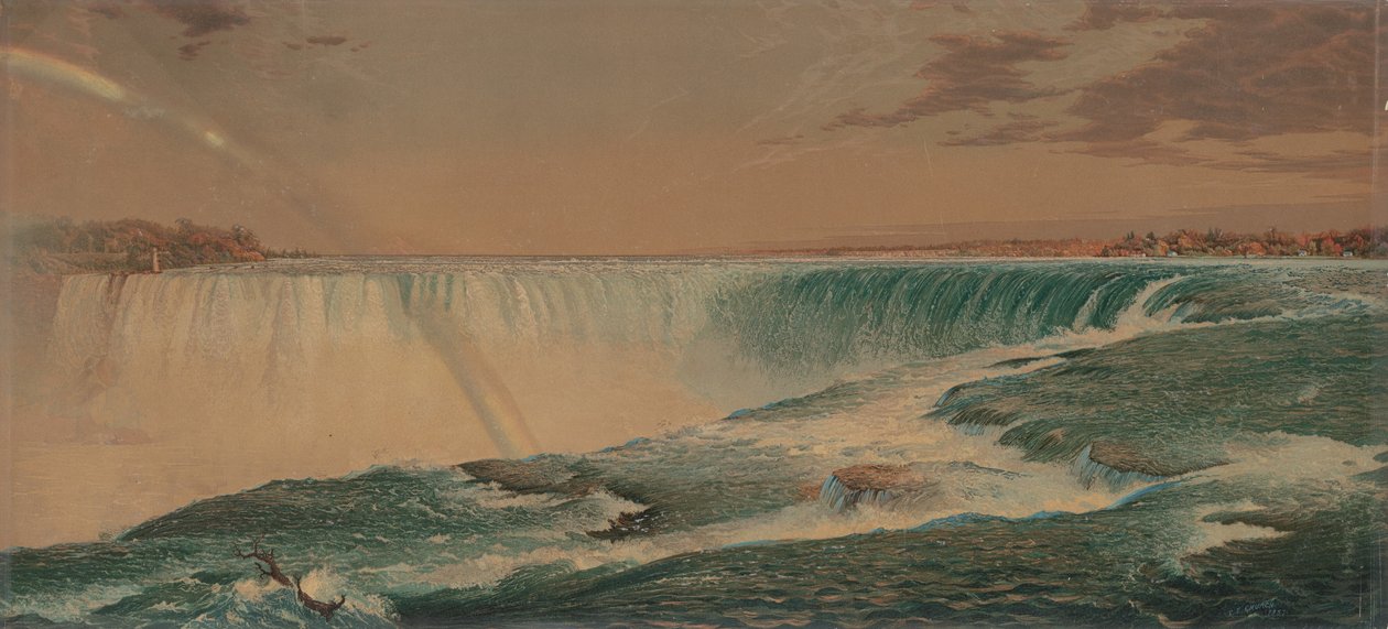 Det store fald, Niagara af Charles Risdon, after Frederick Edwin Church
