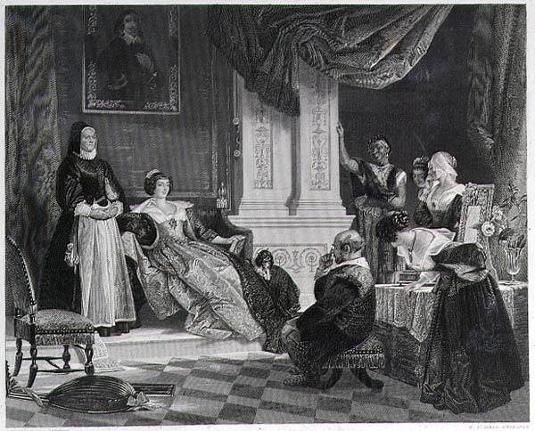 Sancho og hertuginden, graveret af R. Staines (stik) (se også 15321) af Charles Robert (after) Leslie