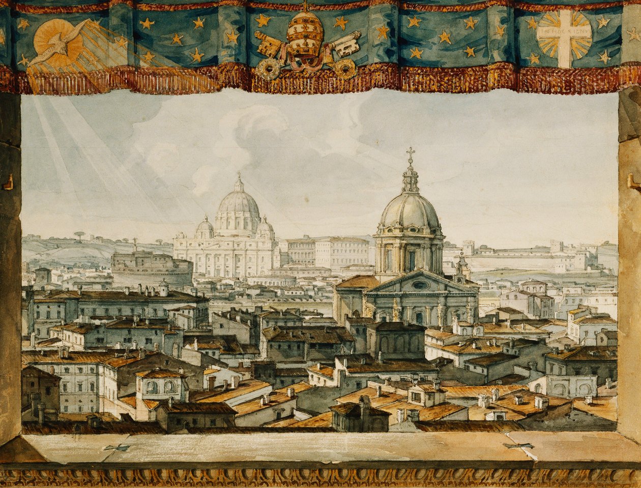 Rom fra Trinita dei Monti, af Charles Robert Cockerell