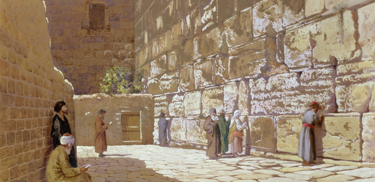 Grædemuren, i Jerusalem, 1872 af Charles Robertson