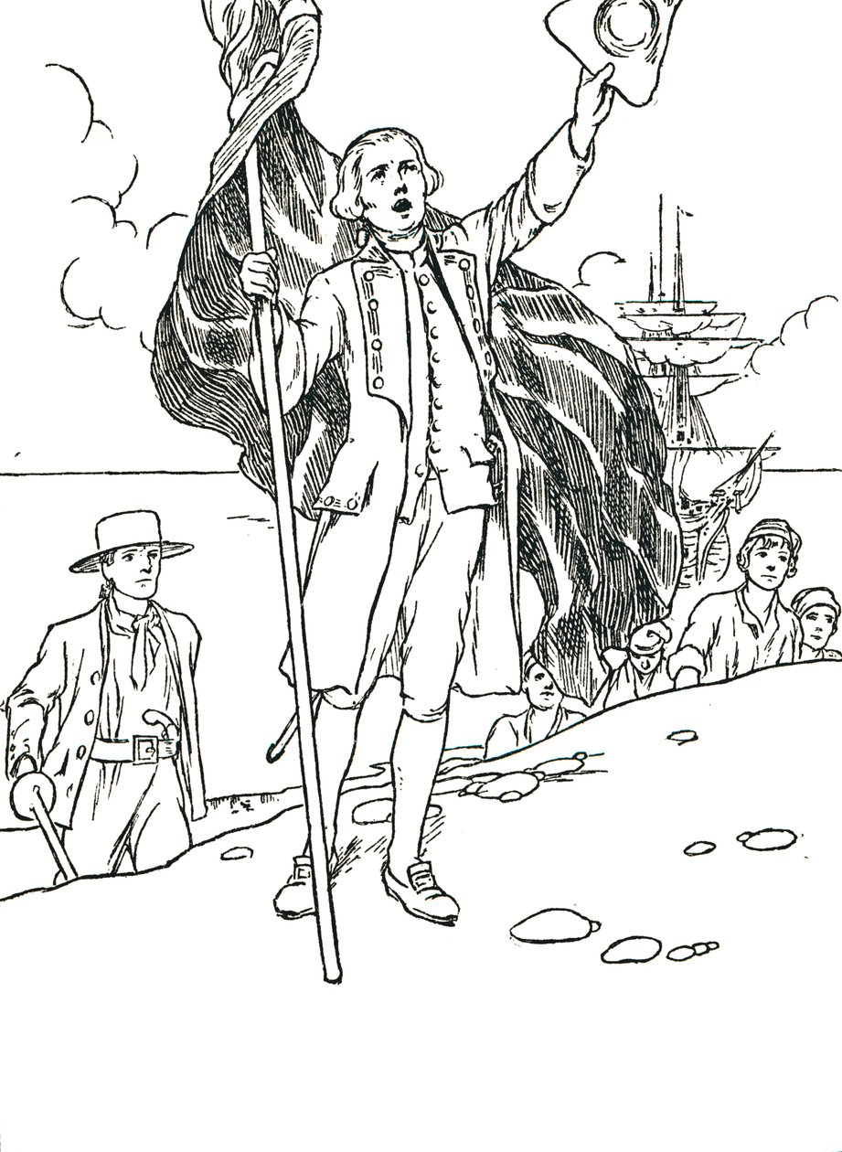 Kaptajn Cook lander i Australien, 1912 af Charles Robinson