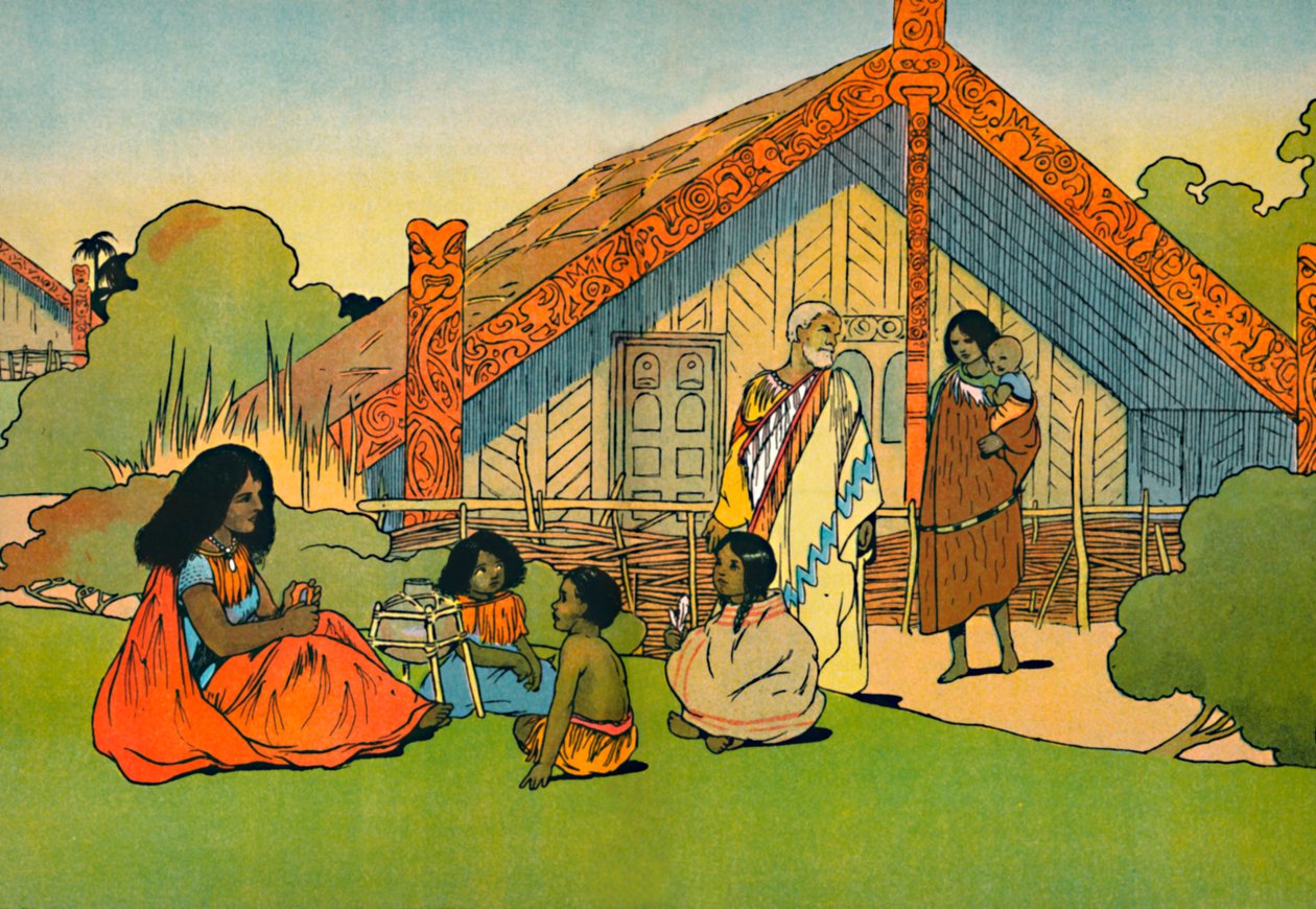 Maoriernes hjem, 1912 af Charles Robinson