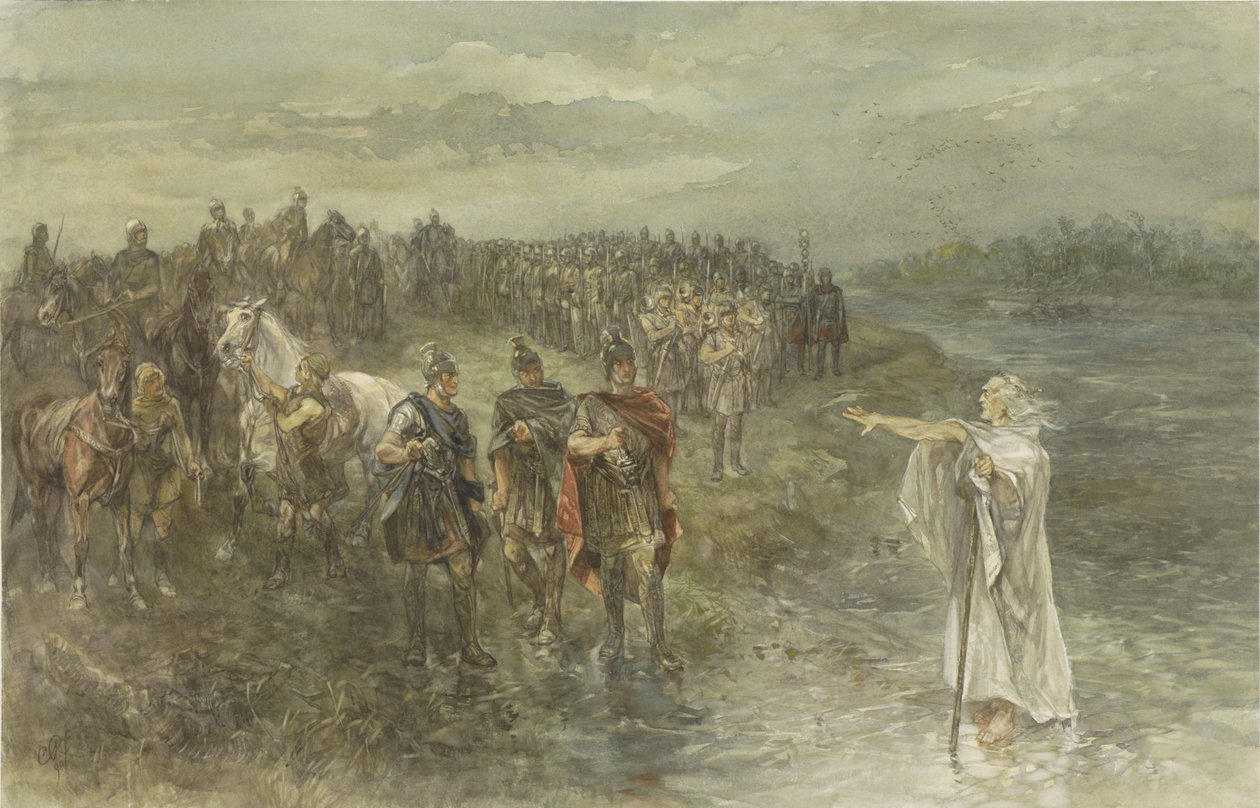 Den romerske general Drusus og den germanske spåmand af Charles Rochussen