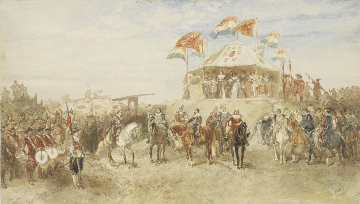 Den spanske garnisons afgang fra Den Bosch efter overgivelsen til Frederik Hendrik i 1629 af Charles Rochussen
