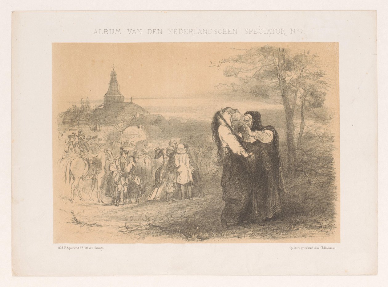 Leonoor i fortvivlelse Album of the Dutch Spectator No 7 (titel på objekt) af Charles Rochussen