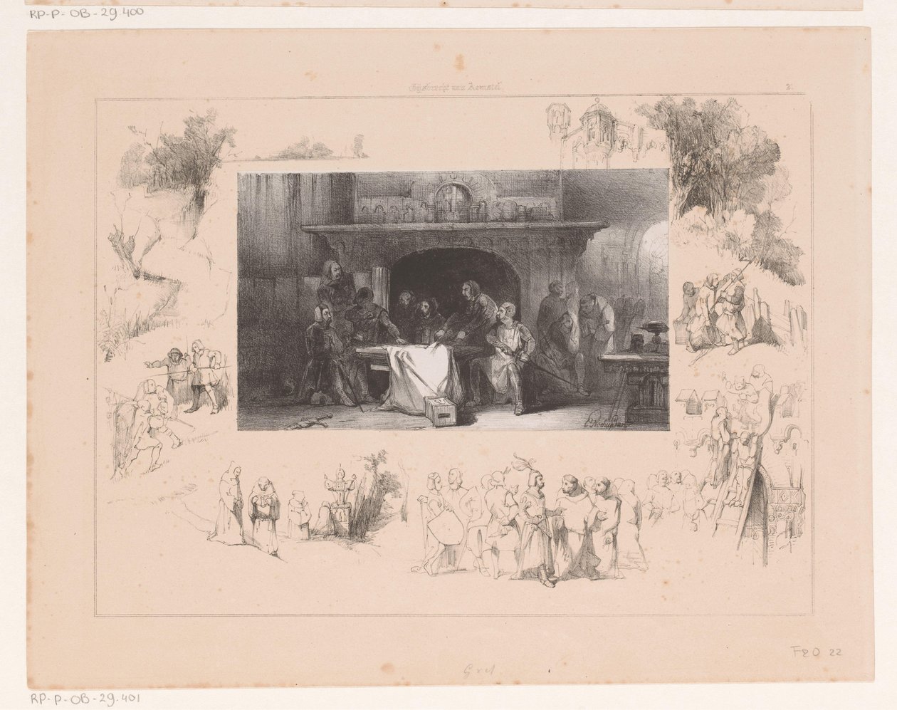Riddere omkring et bord af Charles Rochussen