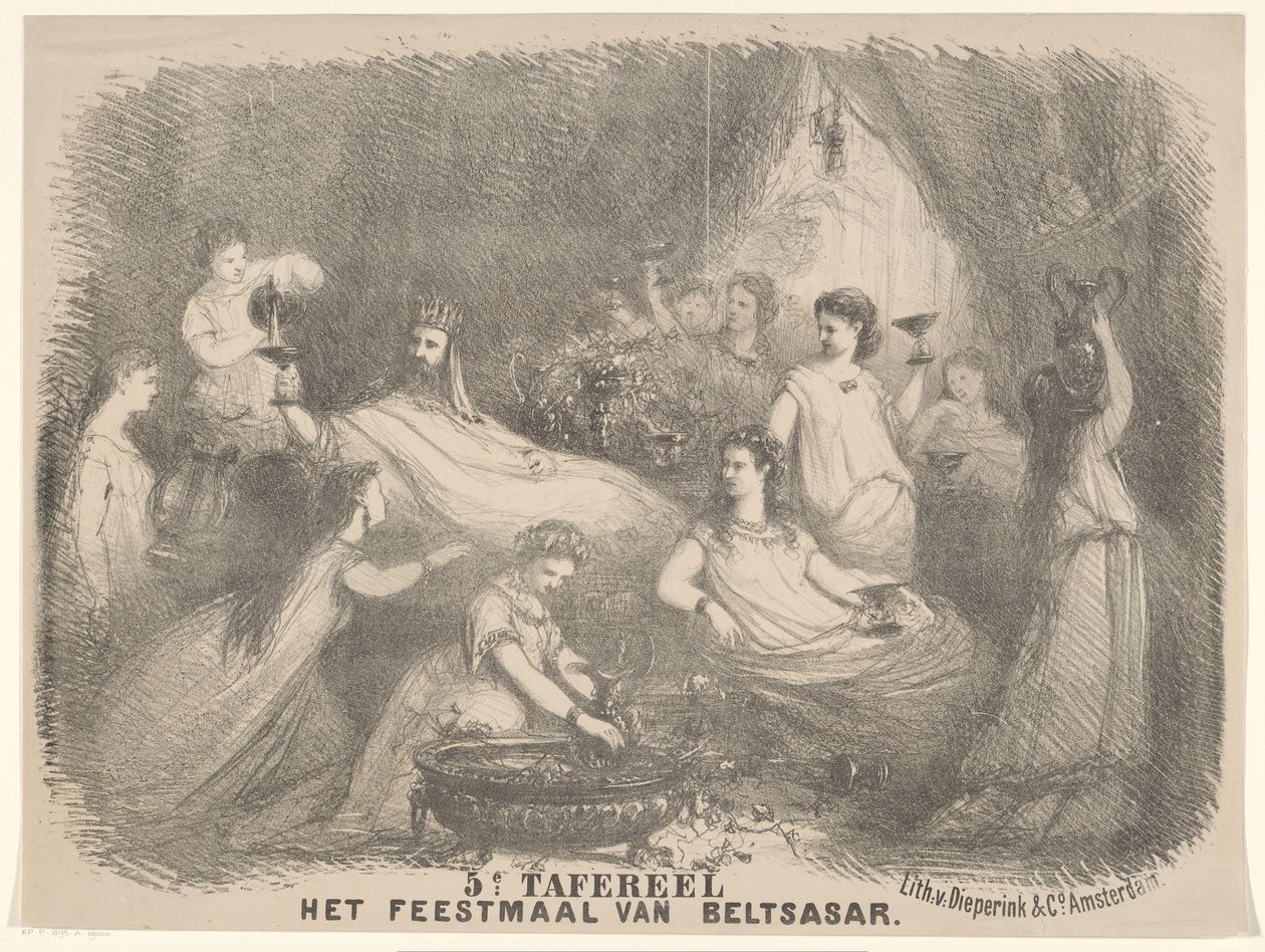 Scene fra skuespillet Belshazzar