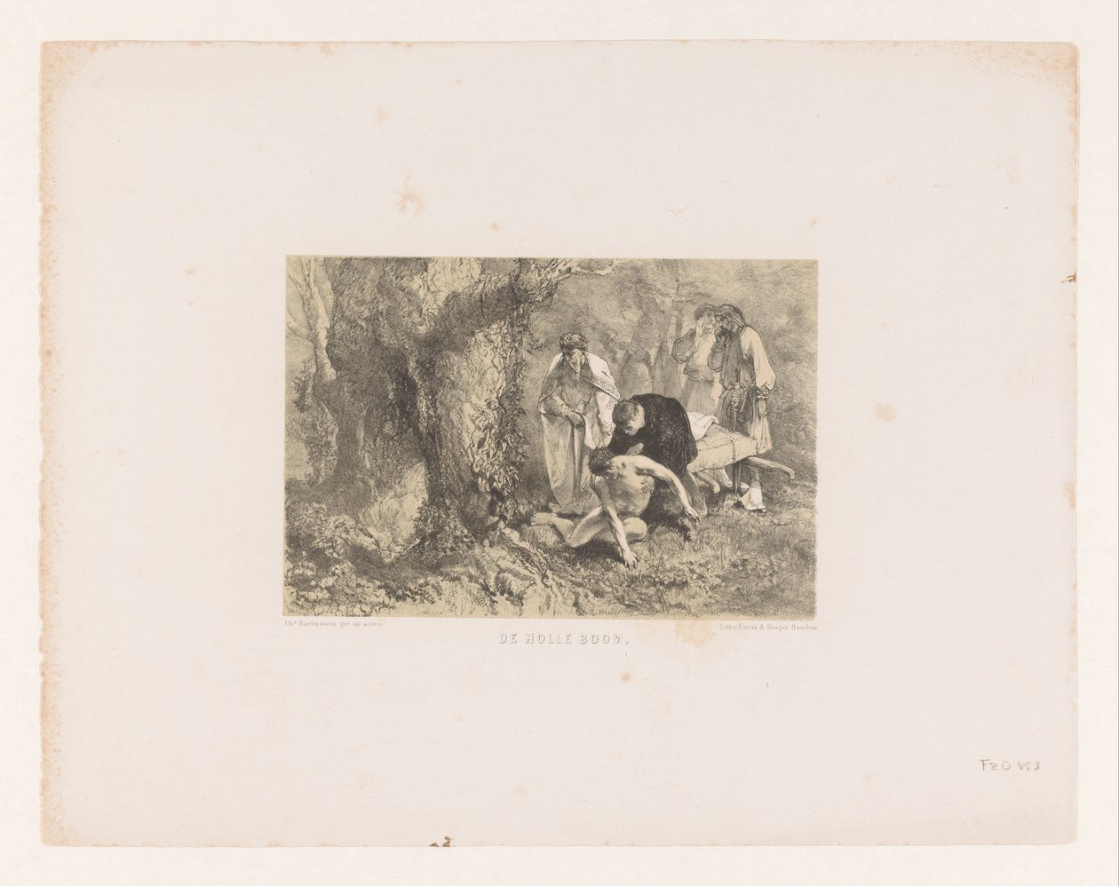 Syg person føres til et hult træ The Hollow Tree (titel på objekt) af Charles Rochussen