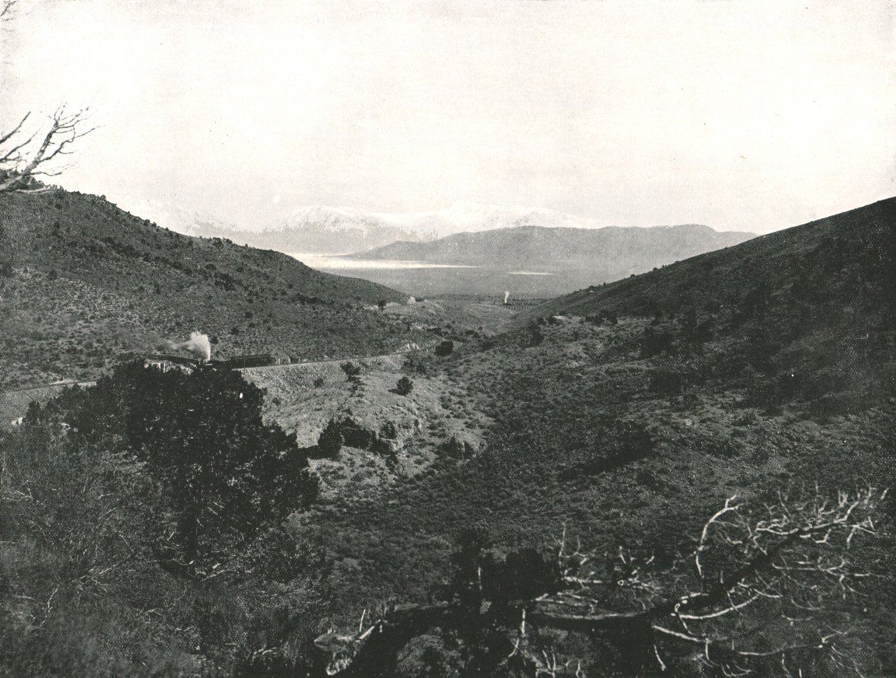 Utah Lake fra Circle Point, Salt Lake City, USA, 1895. af Charles Roscoe Savage