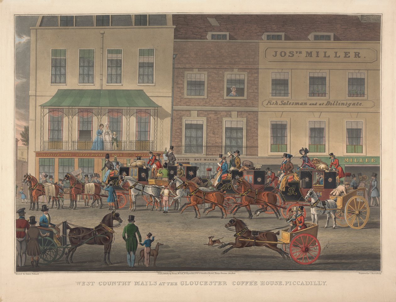 West Country Mails på Gloucester Coffee House, Piccadilly af Charles Rosenberg