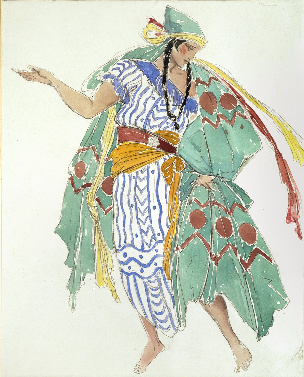 Kostumedesign til en danser, c1850-1880 af Charles S Ricketts