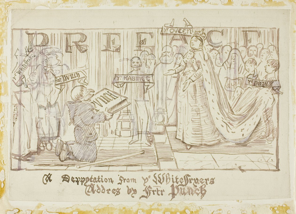 En deputation fra Whitefriars af Charles Samuel Keene