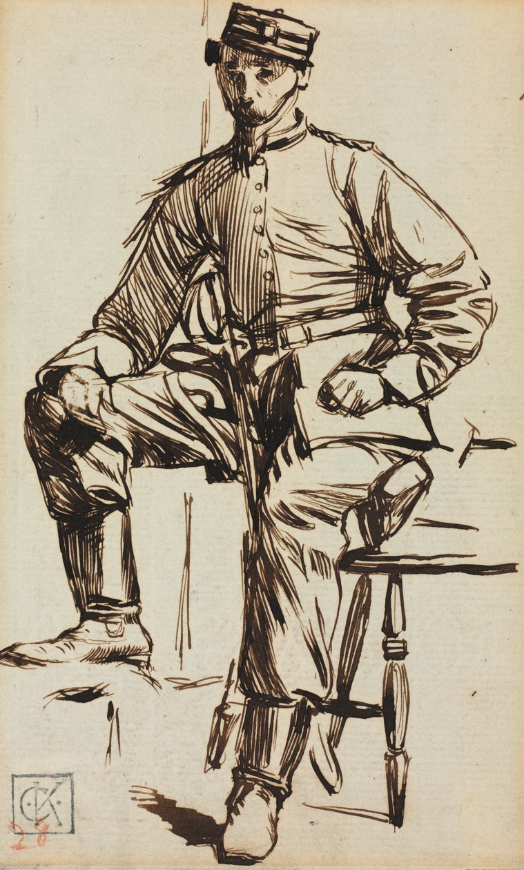 Charles Keene som frivillig af Charles Samuel Keene