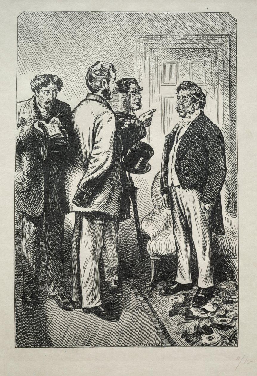 Vores juletyrkiet, hr. Bobsby bekymret af Charles Samuel Keene