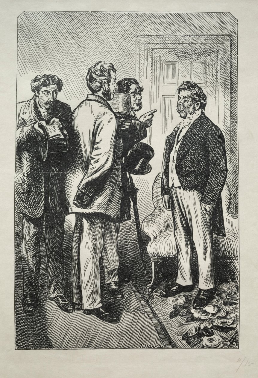 Vores juletyrkiet, Mr. Bobsby bekymret, 1868. af Charles Samuel Keene