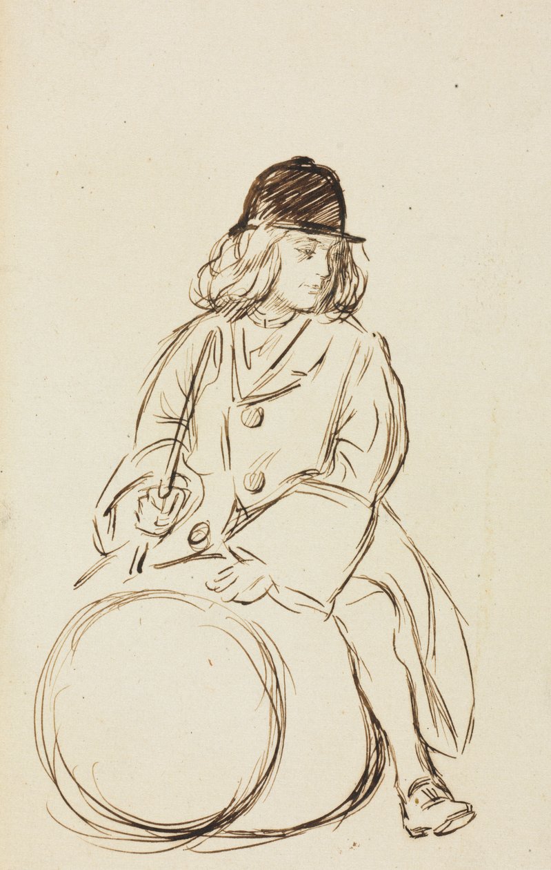 Portræt af Lille Corbauld af Charles Samuel Keene