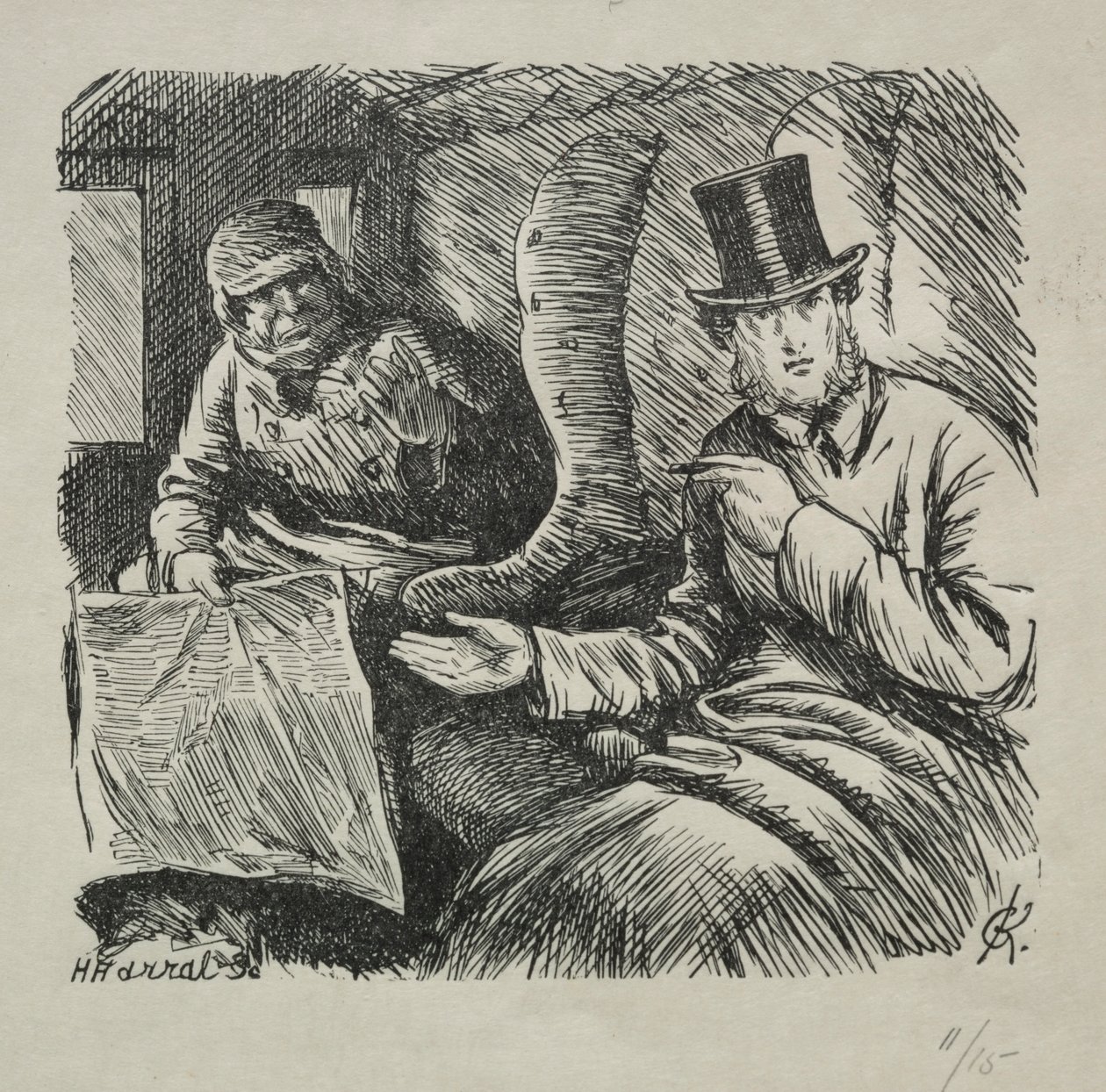 Rygning strengt forbudt, 1868. af Charles Samuel Keene