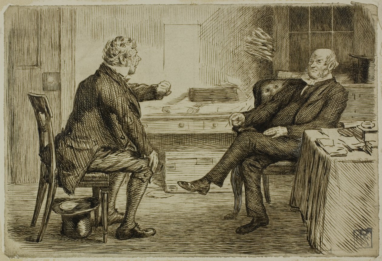 Advokat og klient af Charles Samuel Keene