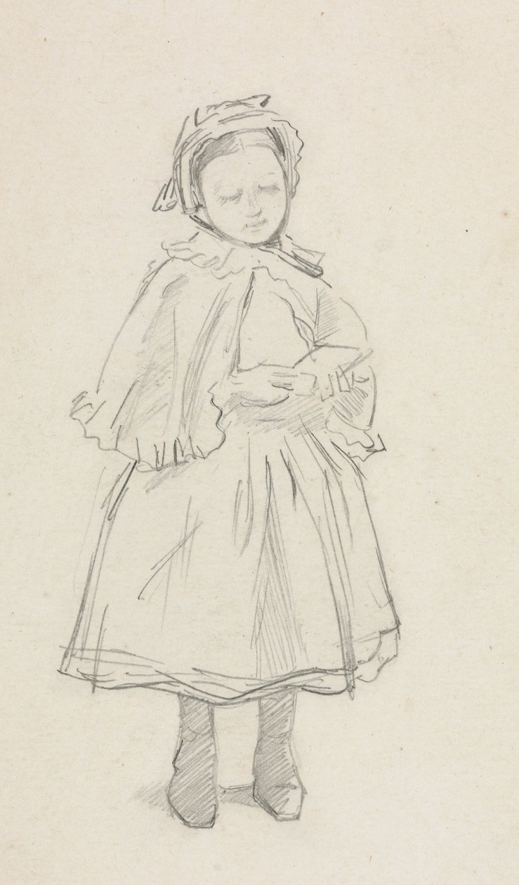Studie for en lille pige af Charles Samuel Keene
