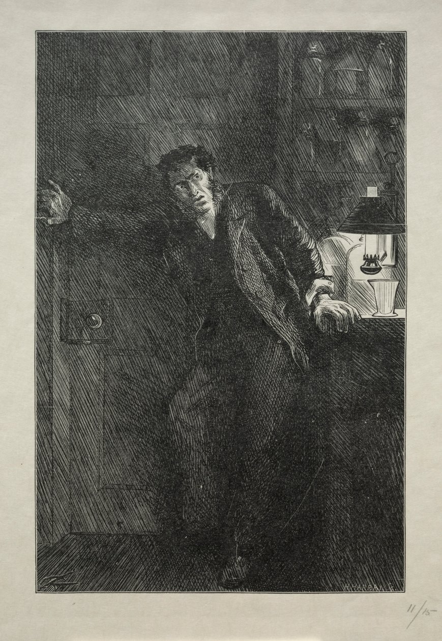 Frakken med pelsforet, 1869. af Charles Samuel Keene