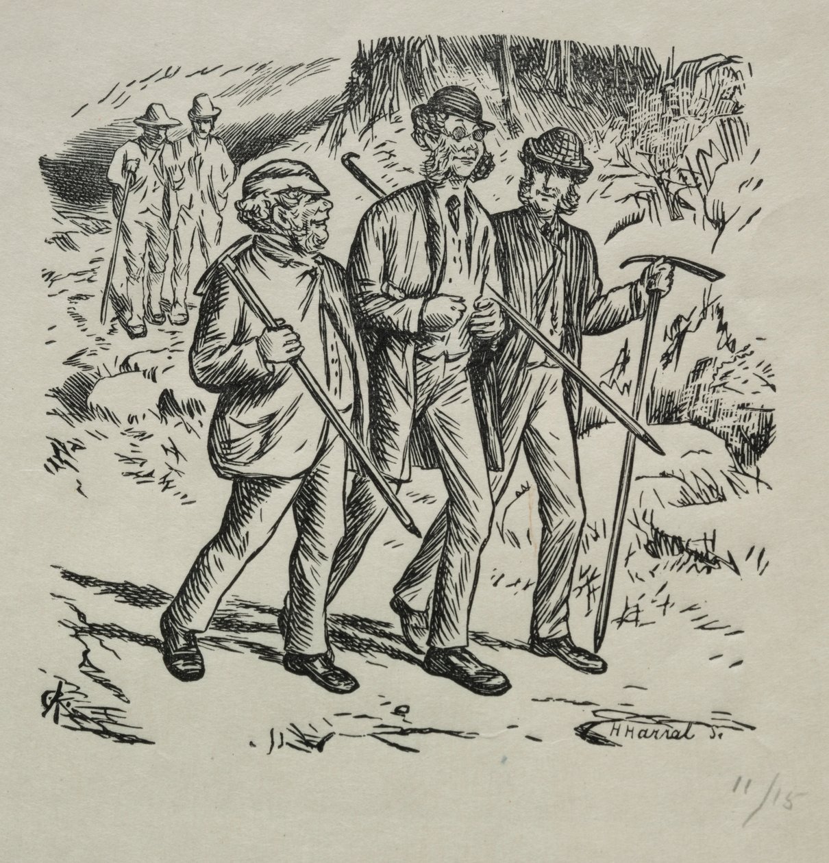 De tre navne, 1869. af Charles Samuel Keene