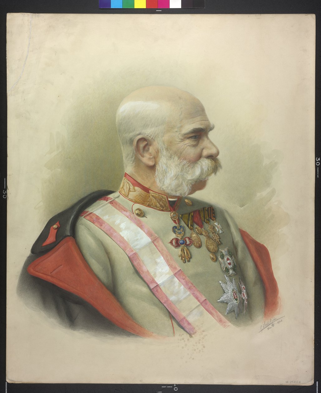 Franz Joseph I, kejser af Østrig i de senere år af Charles Scolik
