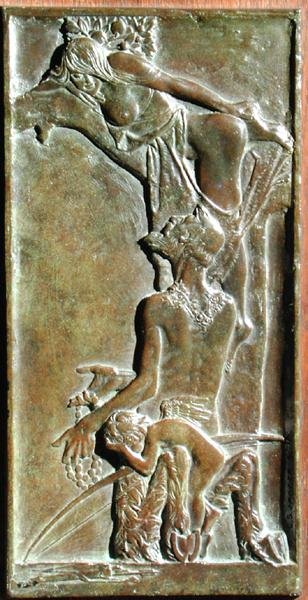 Nymfe og satyr, ca.1930 (bronze) (se også 165265 og 165264) af Charles Sergeant Jagger