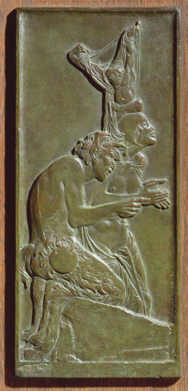 Nymfe og Satyr, ca. 1930 (bronze) (se også 165266) af Charles Sergeant Jagger