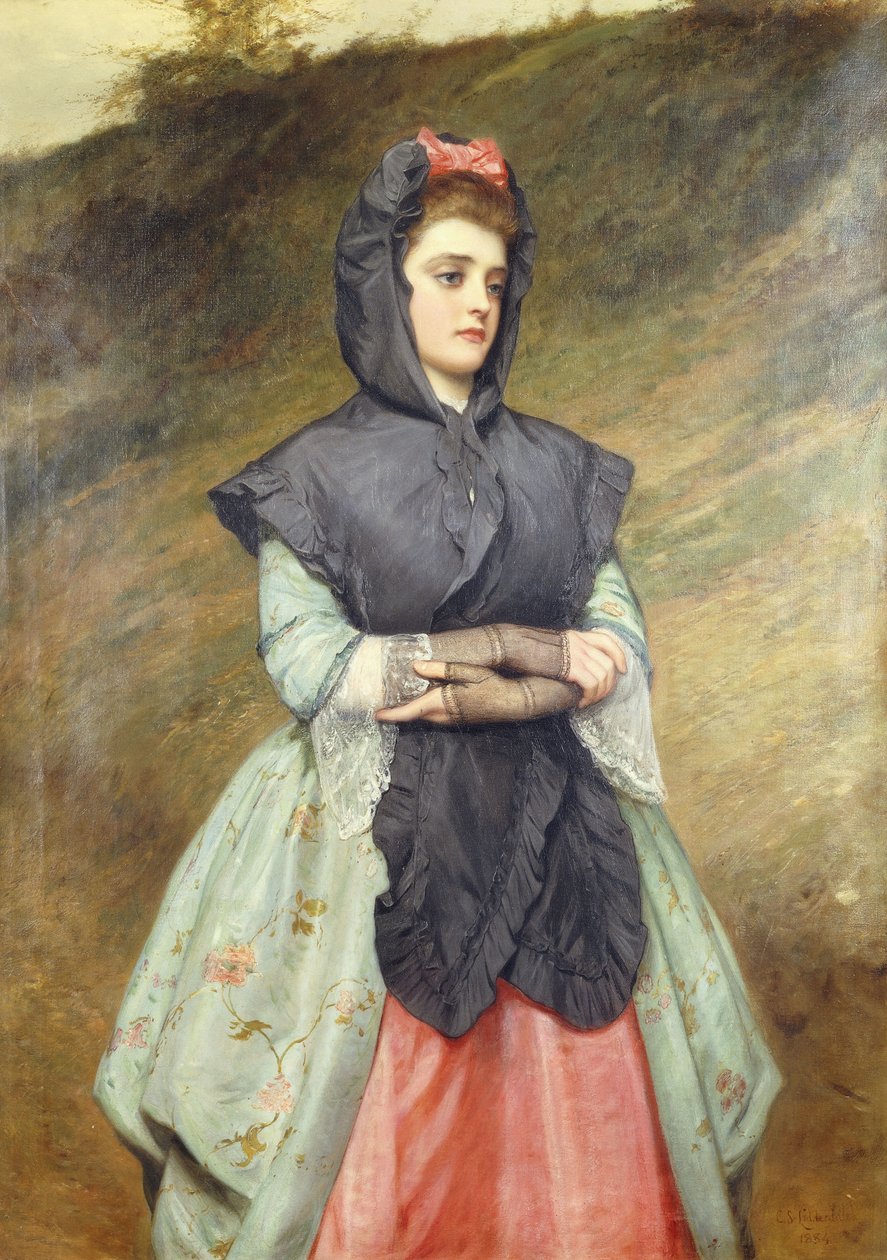 Kommer fra kirken, 1884 af Charles Sillem Lidderdale