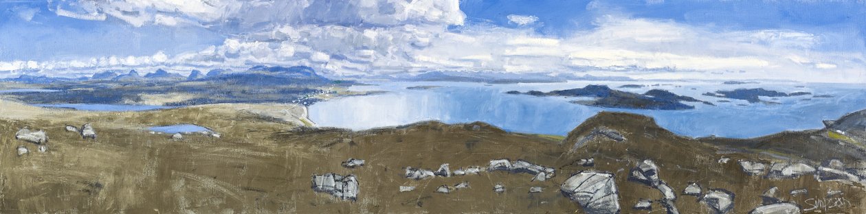 Achiltibuie Panorama, 2011 (olie på lærred) af Charles Simpson