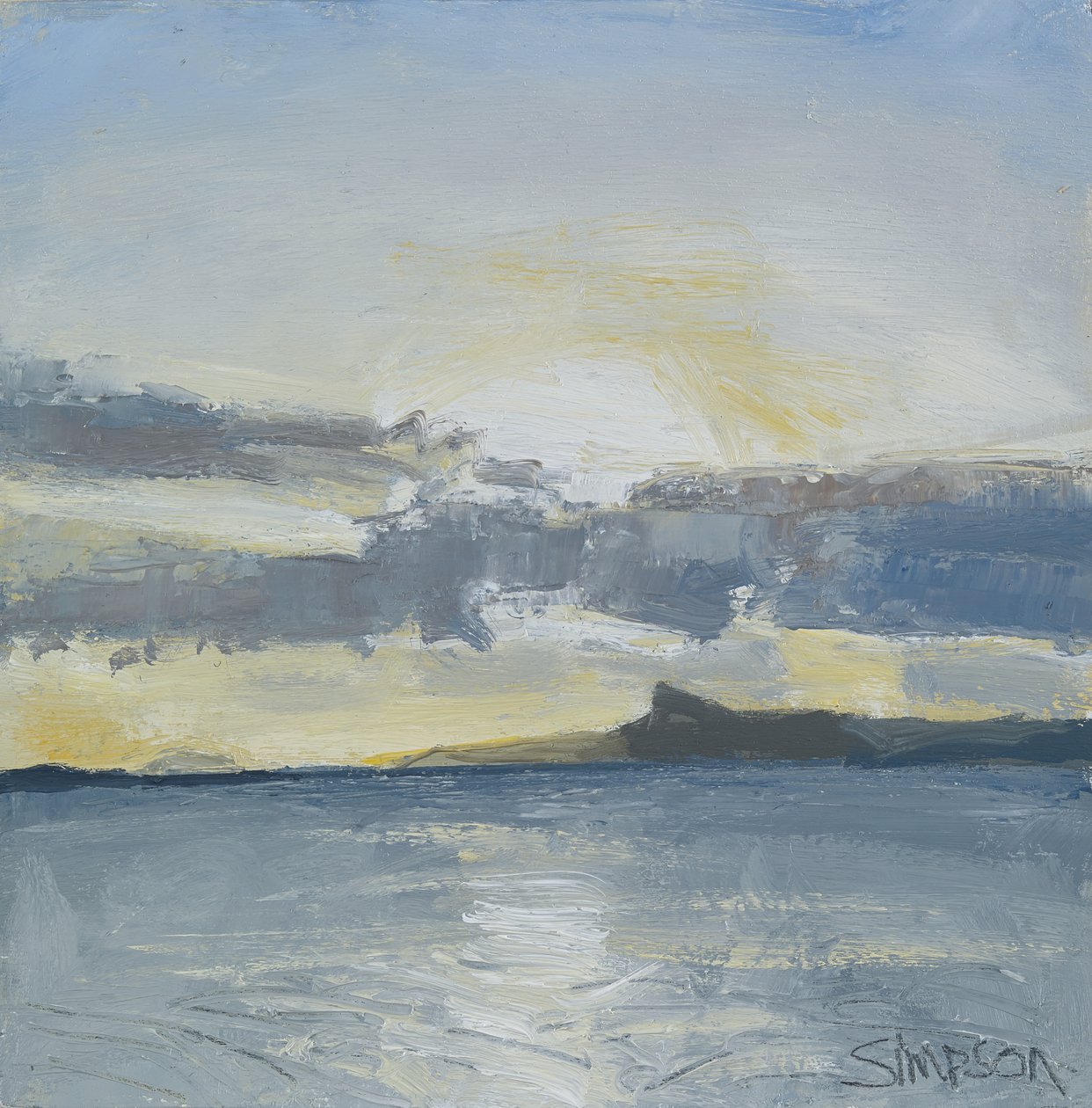 Eigg, 2013 (olie på lærred) af Charles Simpson