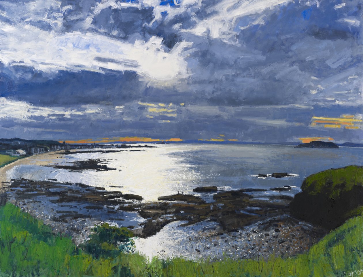 Aften, North Berwick, 2012 (olie på lærred) af Charles Simpson