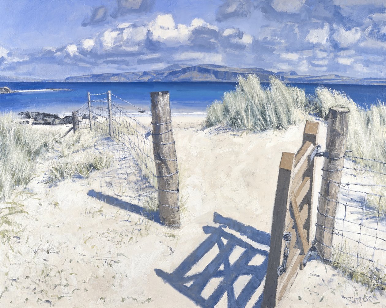 Gate to the North Beach, 2013 (olie på lærred) af Charles Simpson
