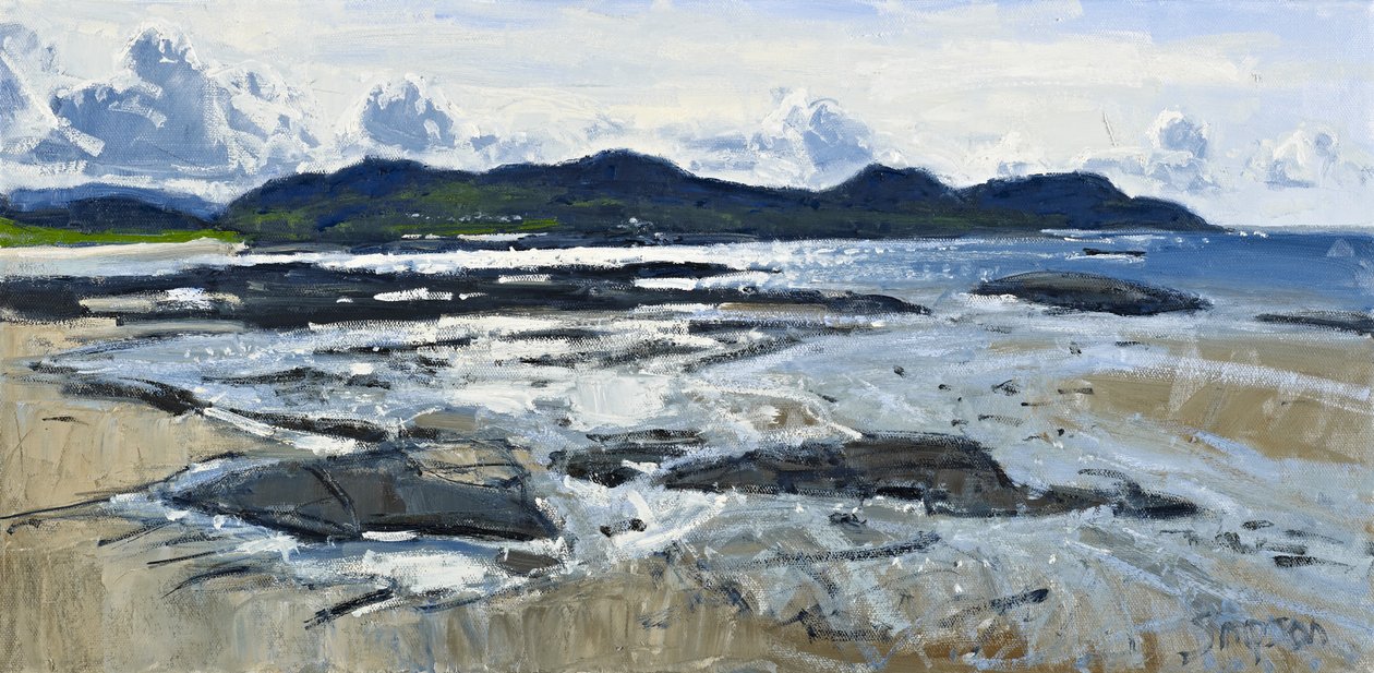 Low Tide, Portuairk, 2010 (olie på lærred) af Charles Simpson