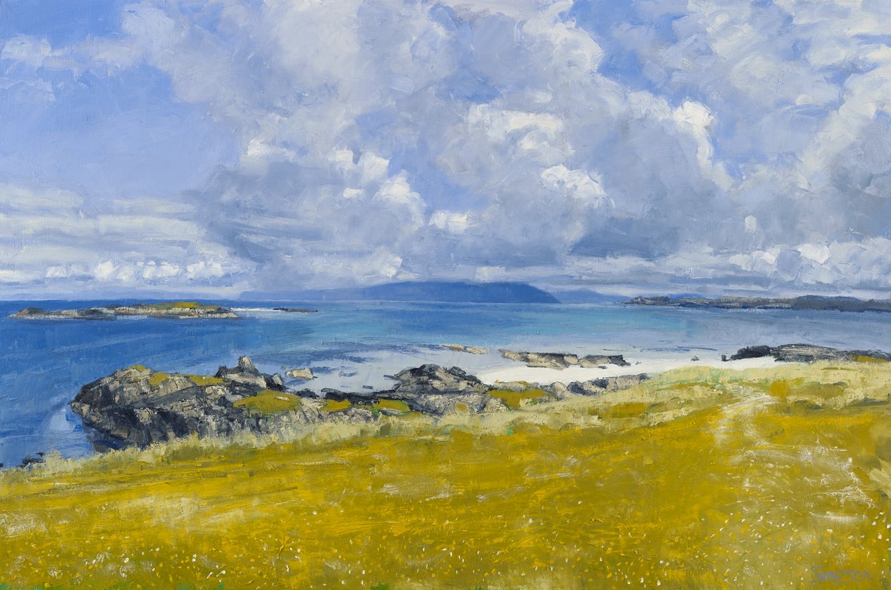 North Shore, Iona, 2015 (olie på lærred) af Charles Simpson
