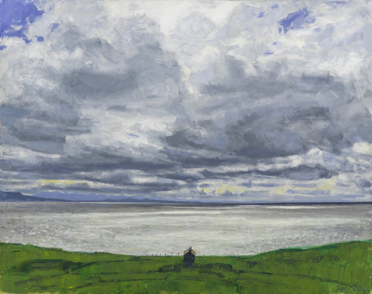 North West Coast, 2017 (olie på lærred) af Charles Simpson