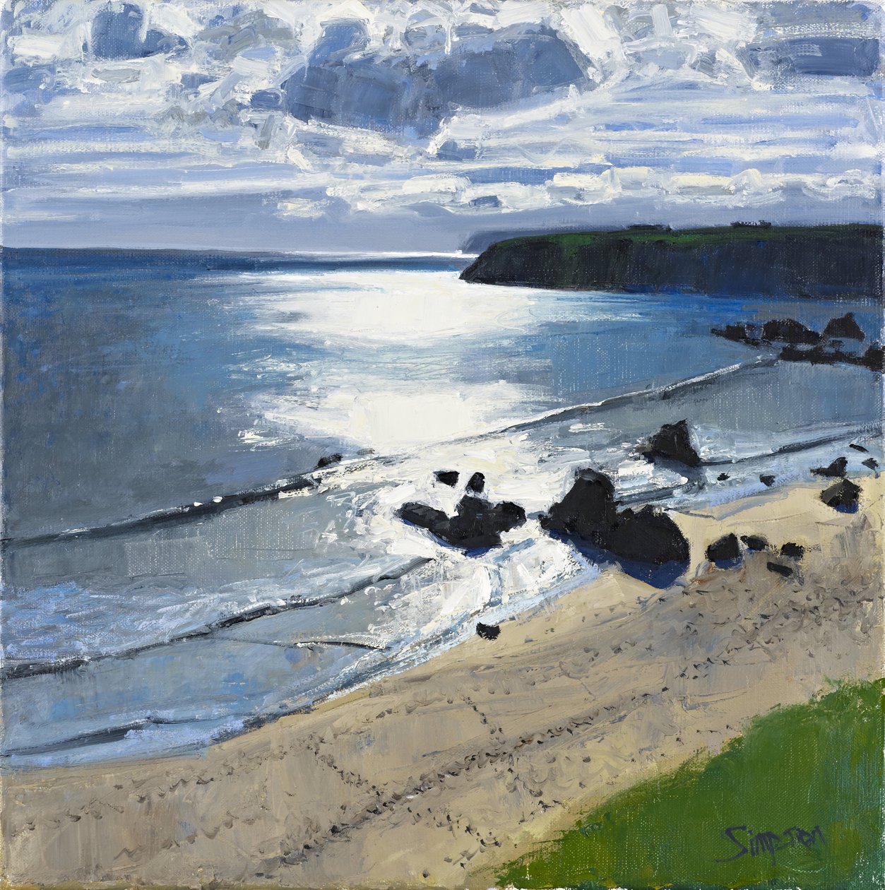 Sango Bay, 2011 (olie på lærred) af Charles Simpson