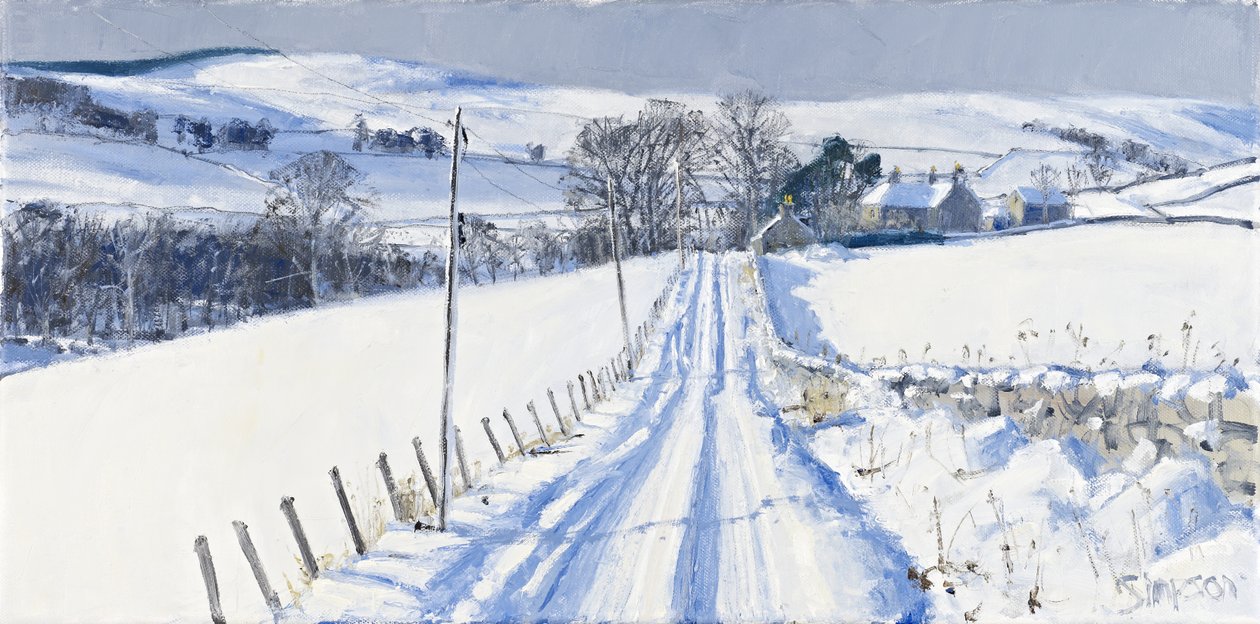 Sne, Newhall, 2010 (olie på lærred) af Charles Simpson