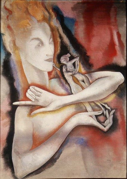 Åndelig beskyttelse, ca. 1926-28 (tempera på lærred) af Charles Sims