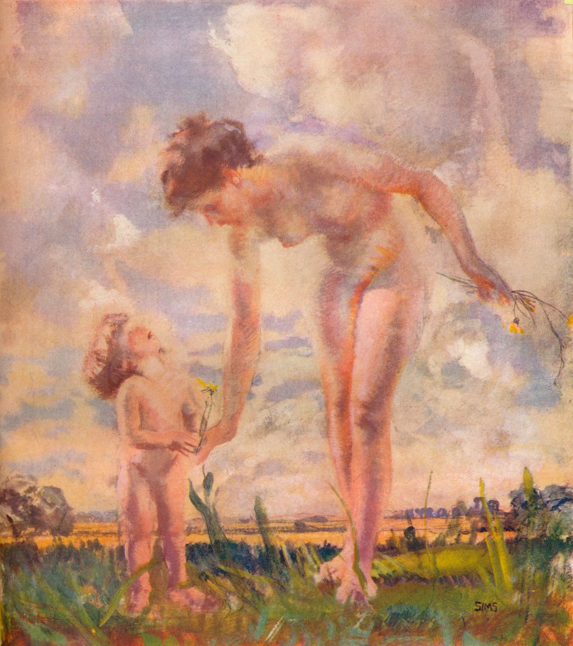 The Big Sister, c20. århundrede af Charles Sims