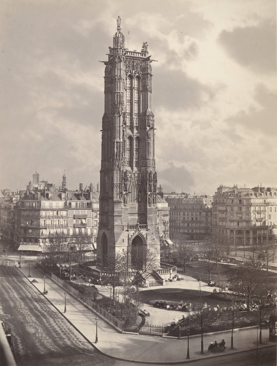 Tour St. Jacques La Boucherie i Paris, ca. 1867. af Charles Soulier