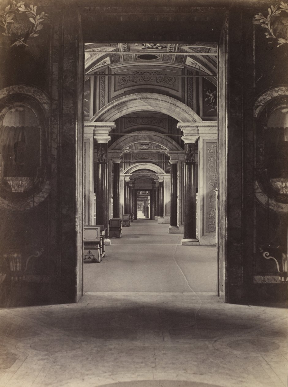 Vatikanets bibliotek, ca. 1860 (albumintryk fra et collodion-negativ) af Charles Soulier