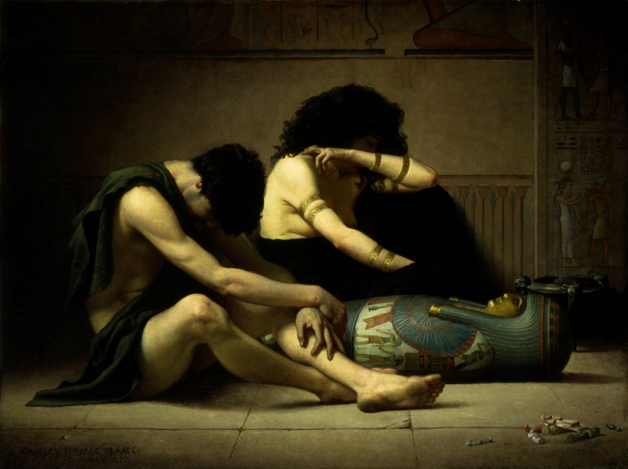 Klagesange over døden af den førstefødte af Egypten, 1877. af Charles Sprague Pearce