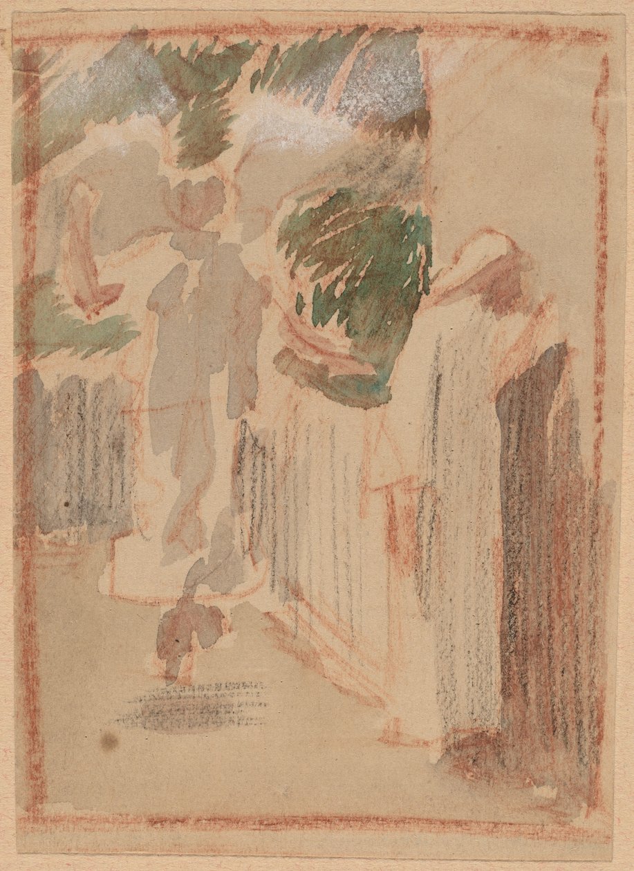 Undersøgelse for et panel af Charles Sprague Pearce