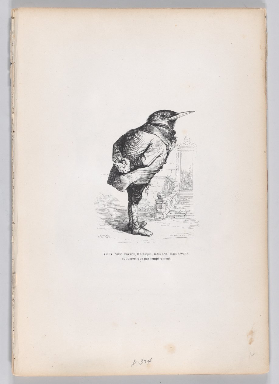Gamle, ødelagte, udslidte, finurlige, men alligevel gode, dog dedikerede og hjemlige af temperament..., ca. 1837-47. af Charles Tamisier