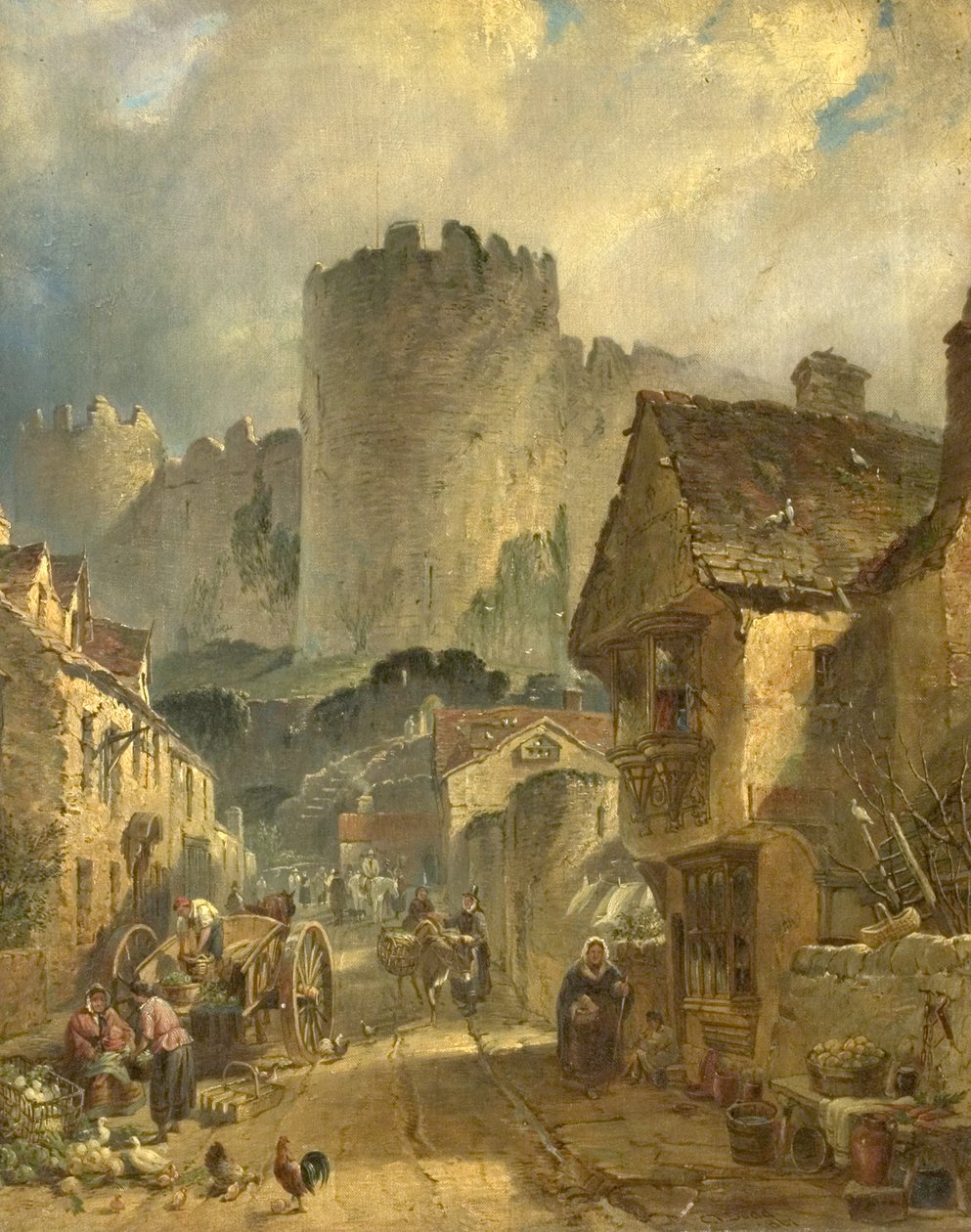 Conway Castle, North Wales, 1861 af Charles Tattershall I Dodd