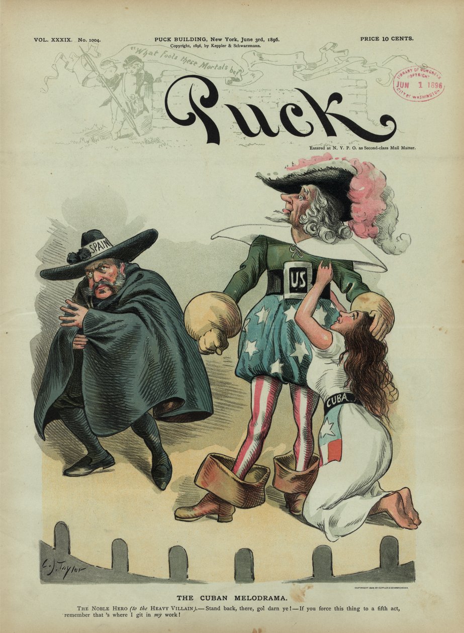 Det cubanske melodrama, 1896 (kromolitografi) af Charles Taylor