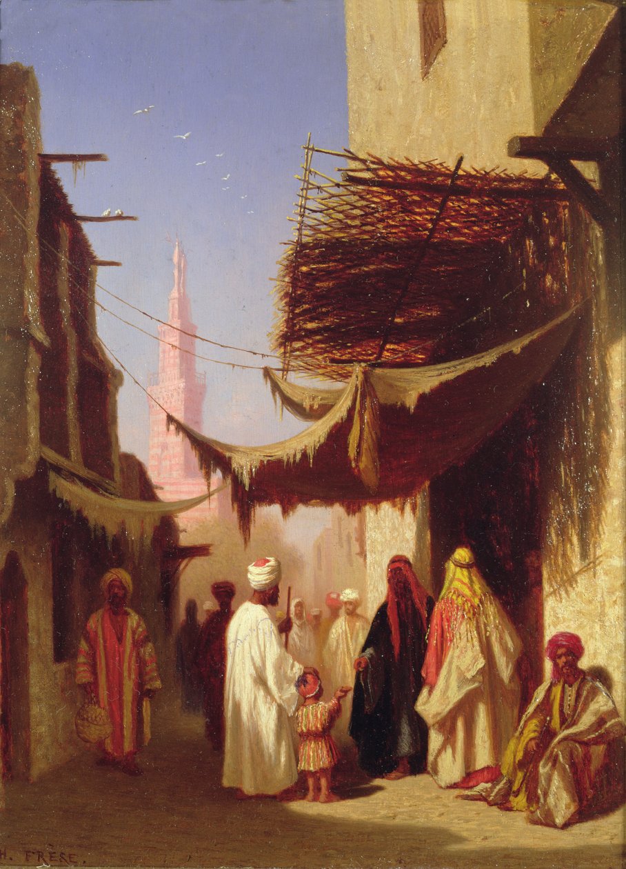 Gadebillede, Kairo af Charles Theodore  Frere